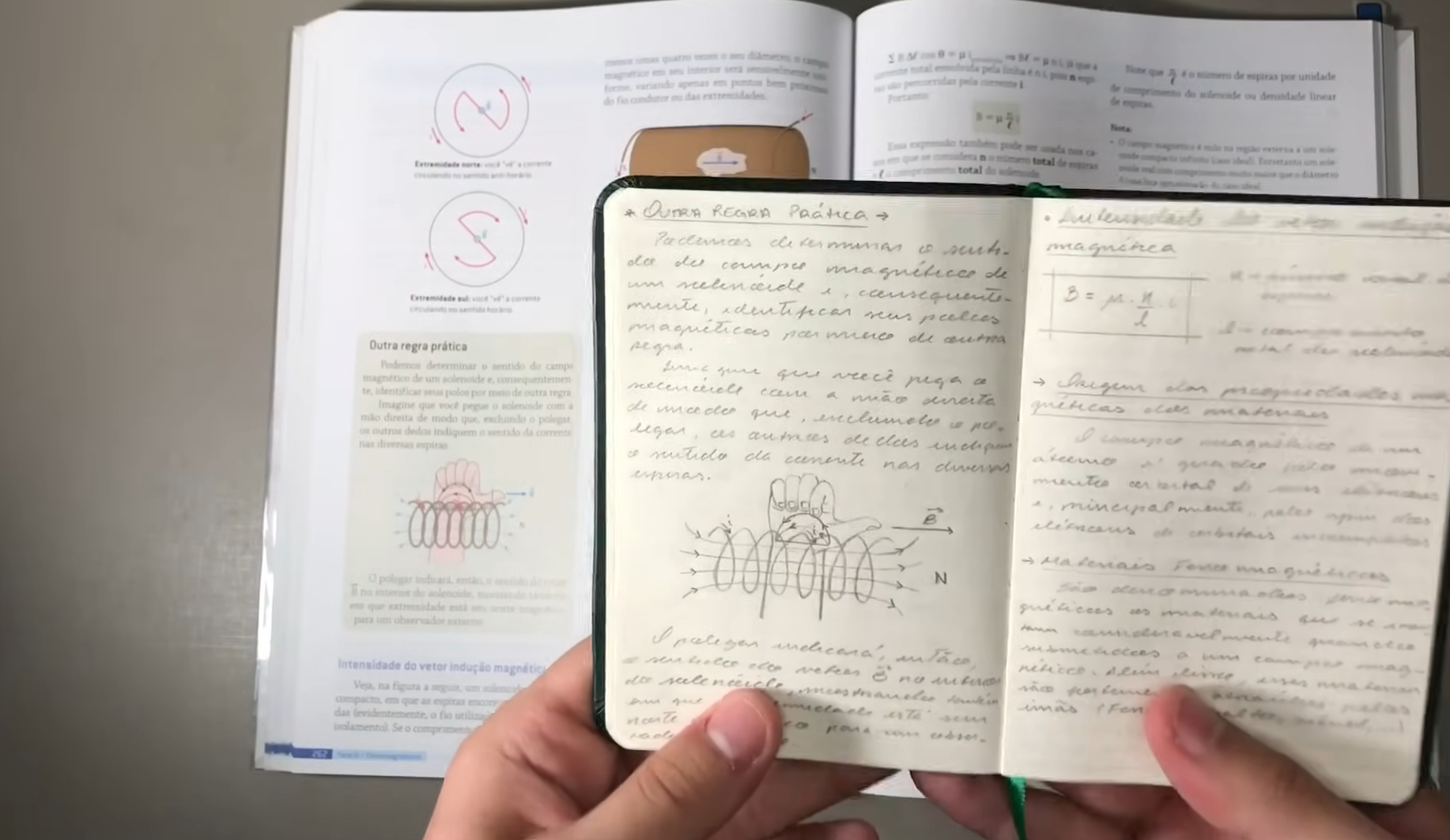 Caderno de estudos de Gabriel.
